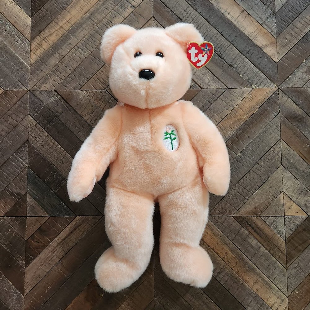 Ty 2001 Dearest Bear Beanie Buddy With Tags
